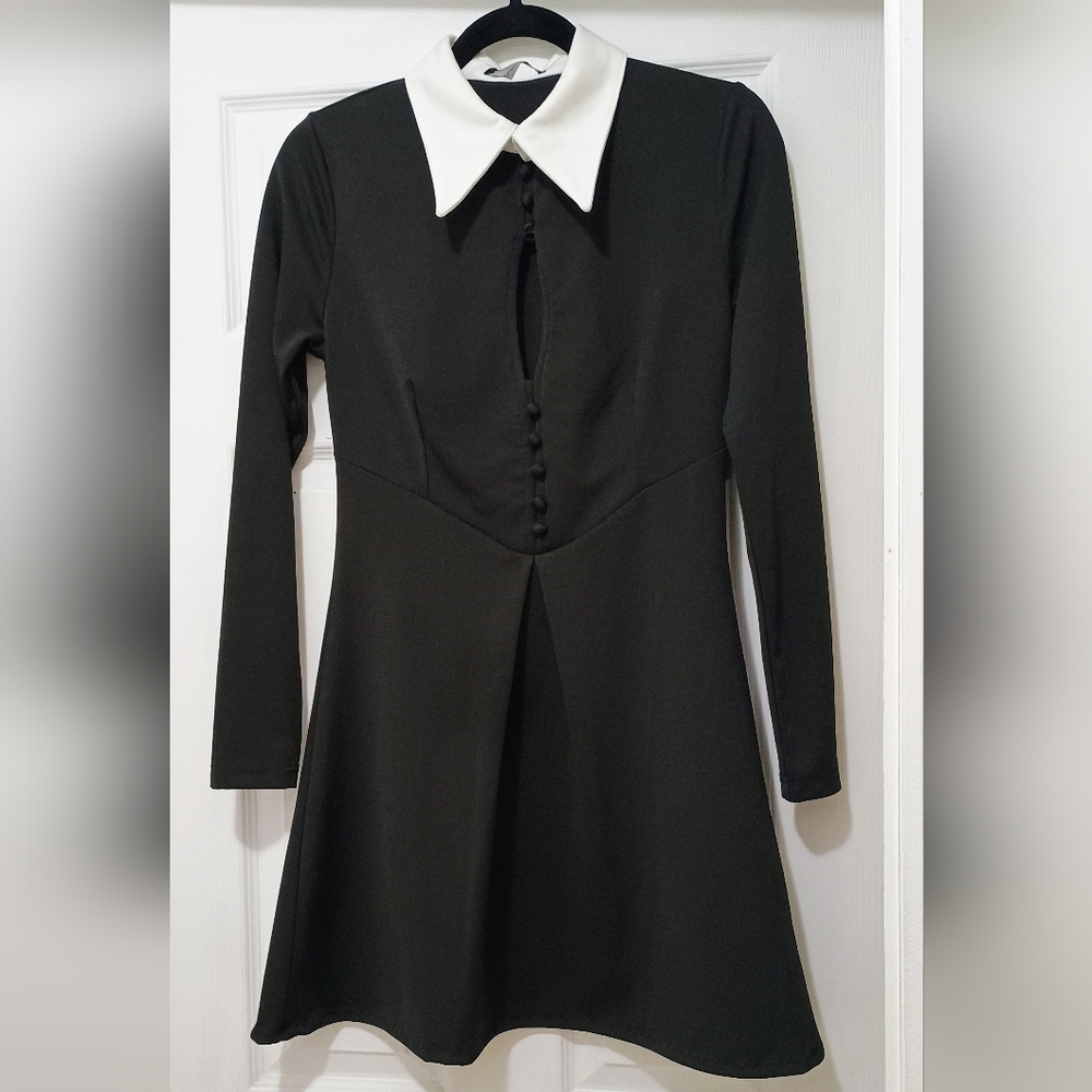 Disturbia Monochrome Long Sleeve Dress